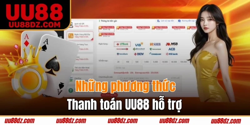 Tổng hợp những hình thức thanh toán thông dụng tại UU88