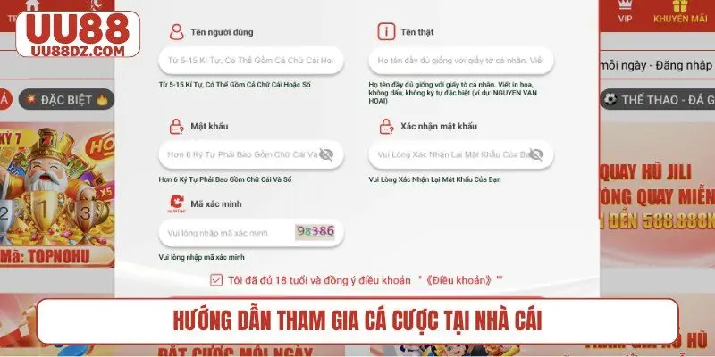 Hướng dẫn tham gia cá cược tại nhà cái